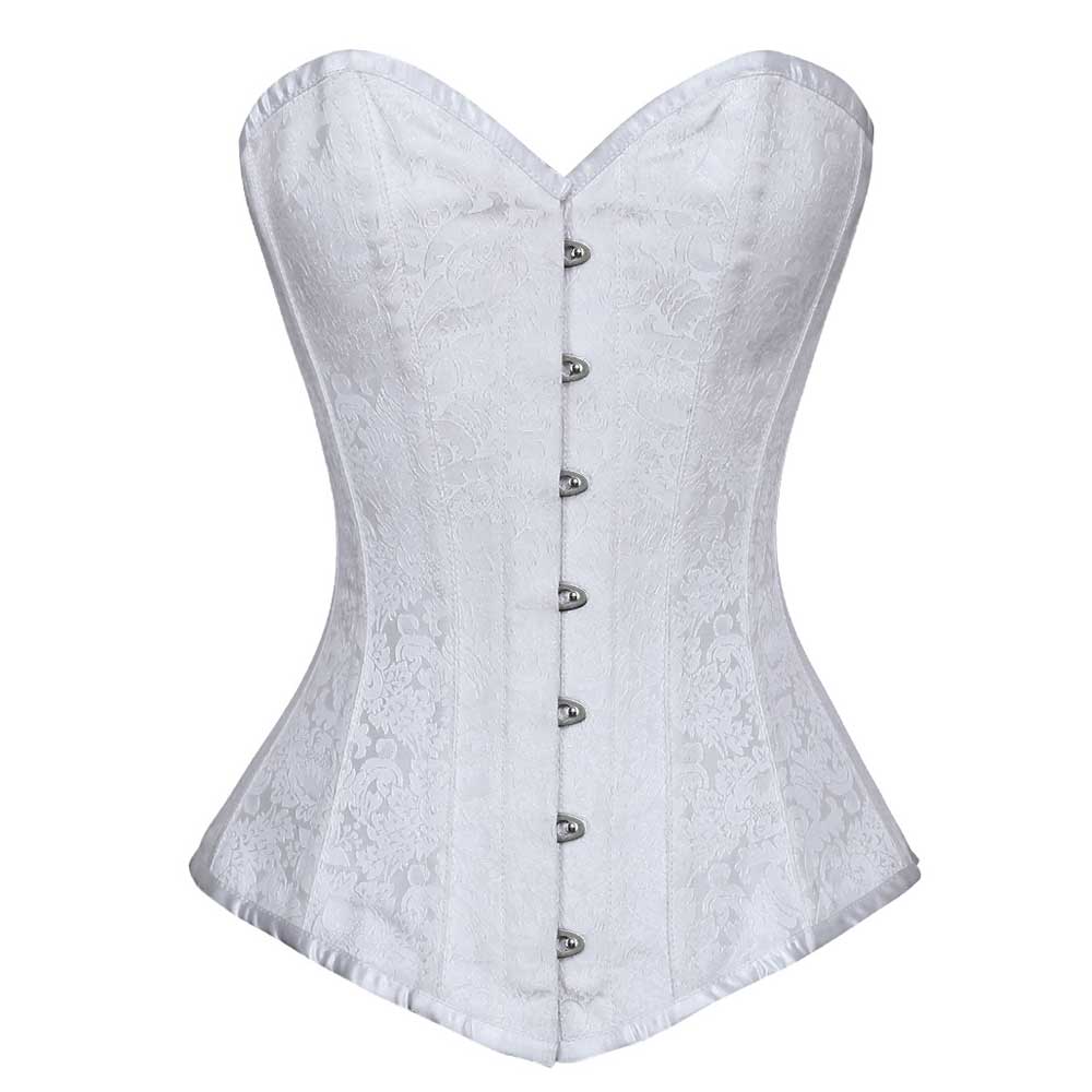 Attitude Corsets - Elodiron Overbust korset - Wit